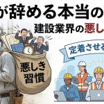 若手が辞める本当の理由！建設業界の悪しき習慣と定着させる具体策
